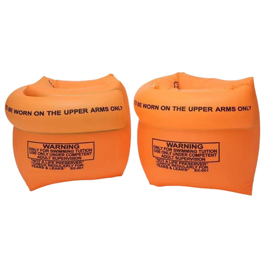 YUNLOVXEE arm floaties worn by a child for confident swimming practice.
