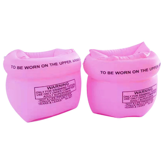 YUNLOVXEE arm floaties pink kids front provide buoyant support during swimming lessons