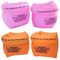YUNLOVXEE arm floaties in pink and orange pack for beginner swimmers