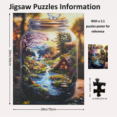 Yunlus assembled puzzle 28x20 inch ready for display after completion.