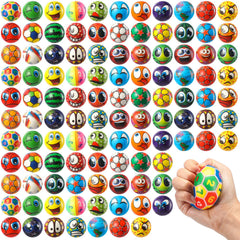 Yunsailing 108-pack mini stress balls in a varied display for quick stress relief.