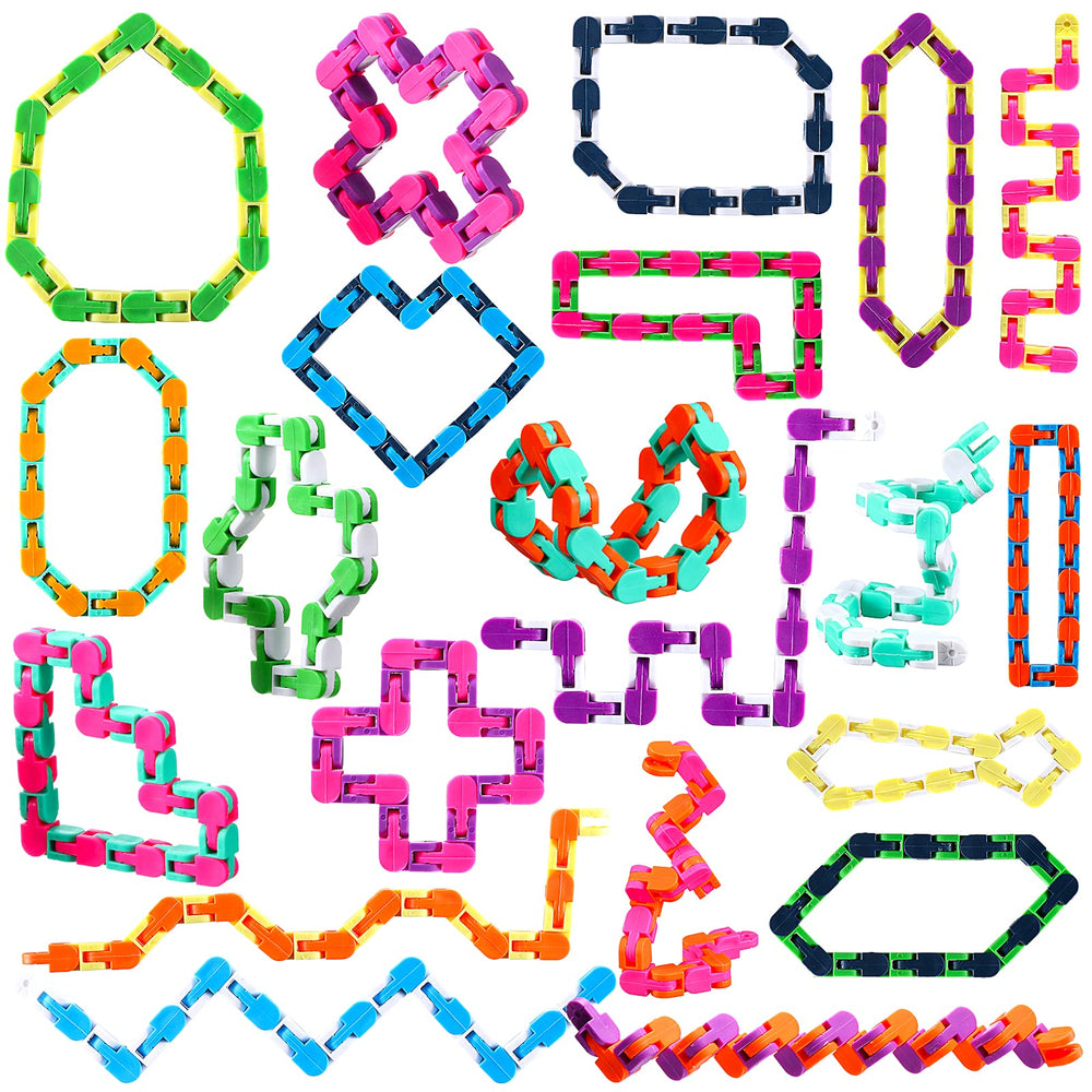 Yunsailing Wacky Tracks 80-piece set in bright colors for creative play and sharing