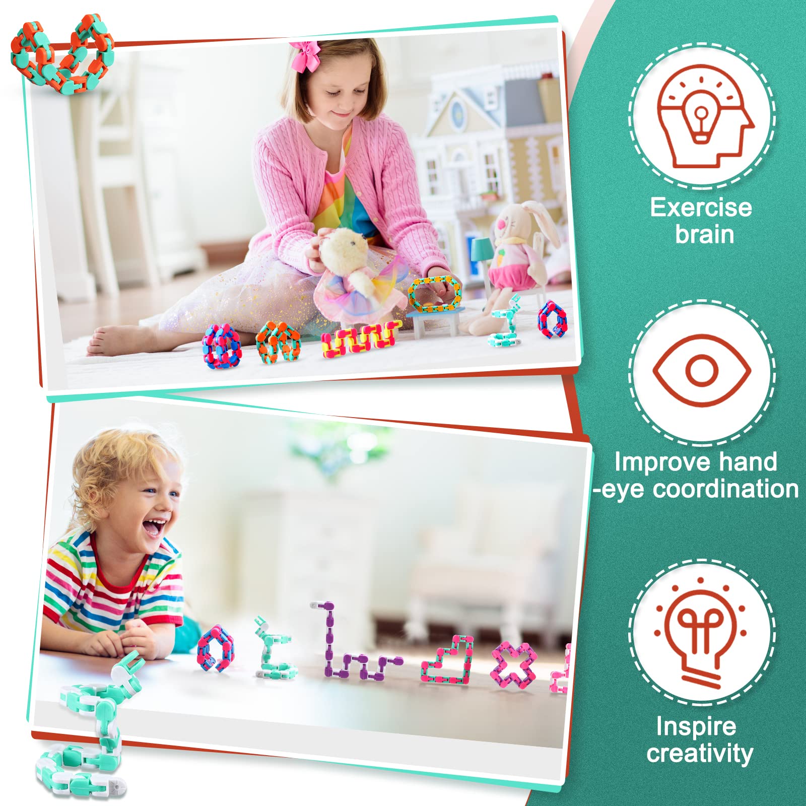 Rotate and bend to build shapes with Yunsailing fidget tracks