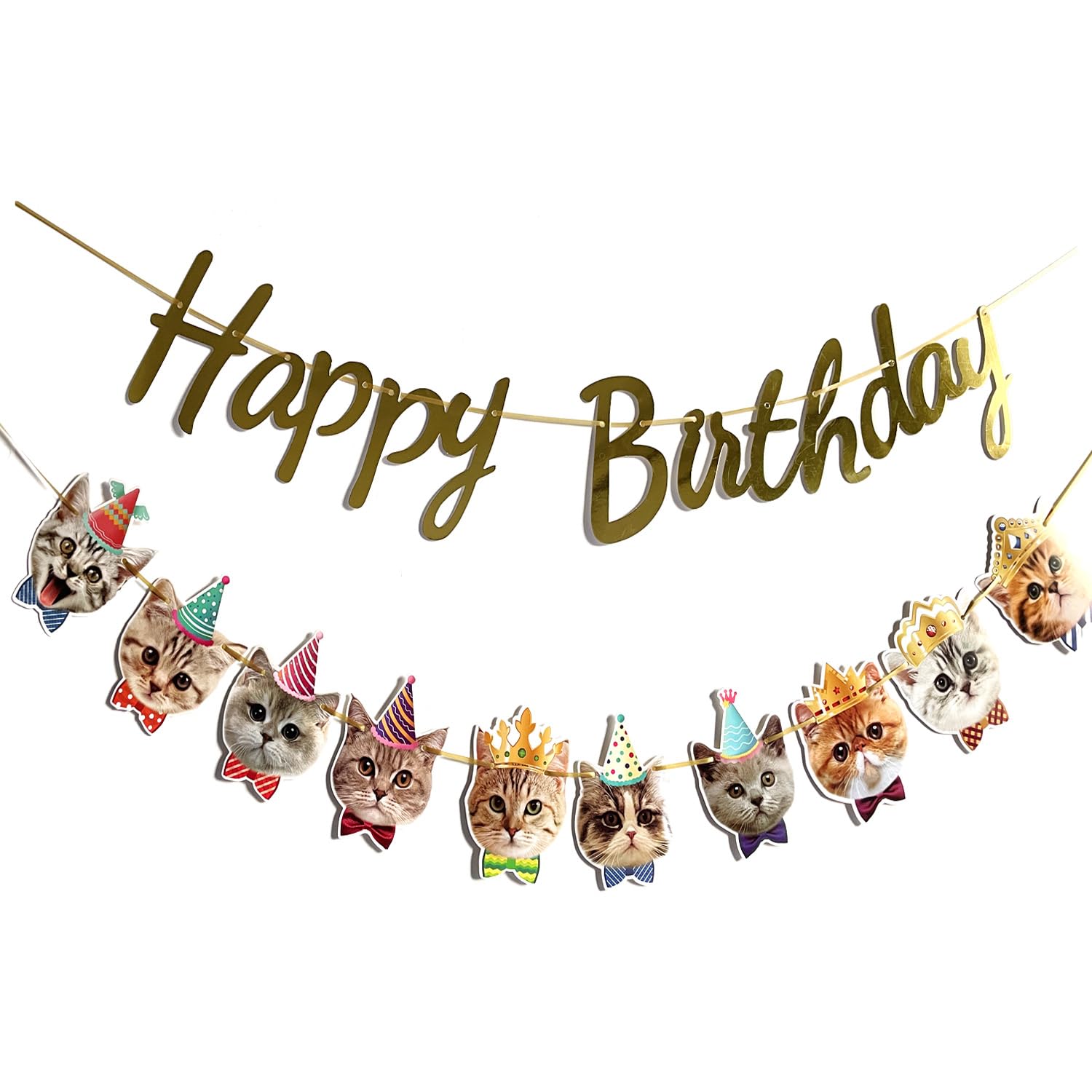 YUNSHANGMO Cat face garland collection for cat lovers party decor