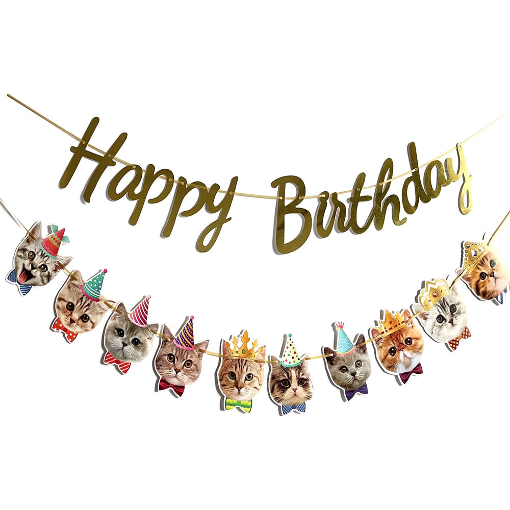 YUNSHANGMO Cat face garland collection for cat lovers party decor