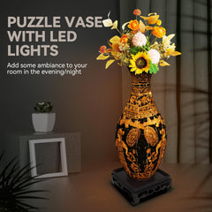 YunSheCSBS 3D puzzle vase assembly demonstrates a challenging DIY project.