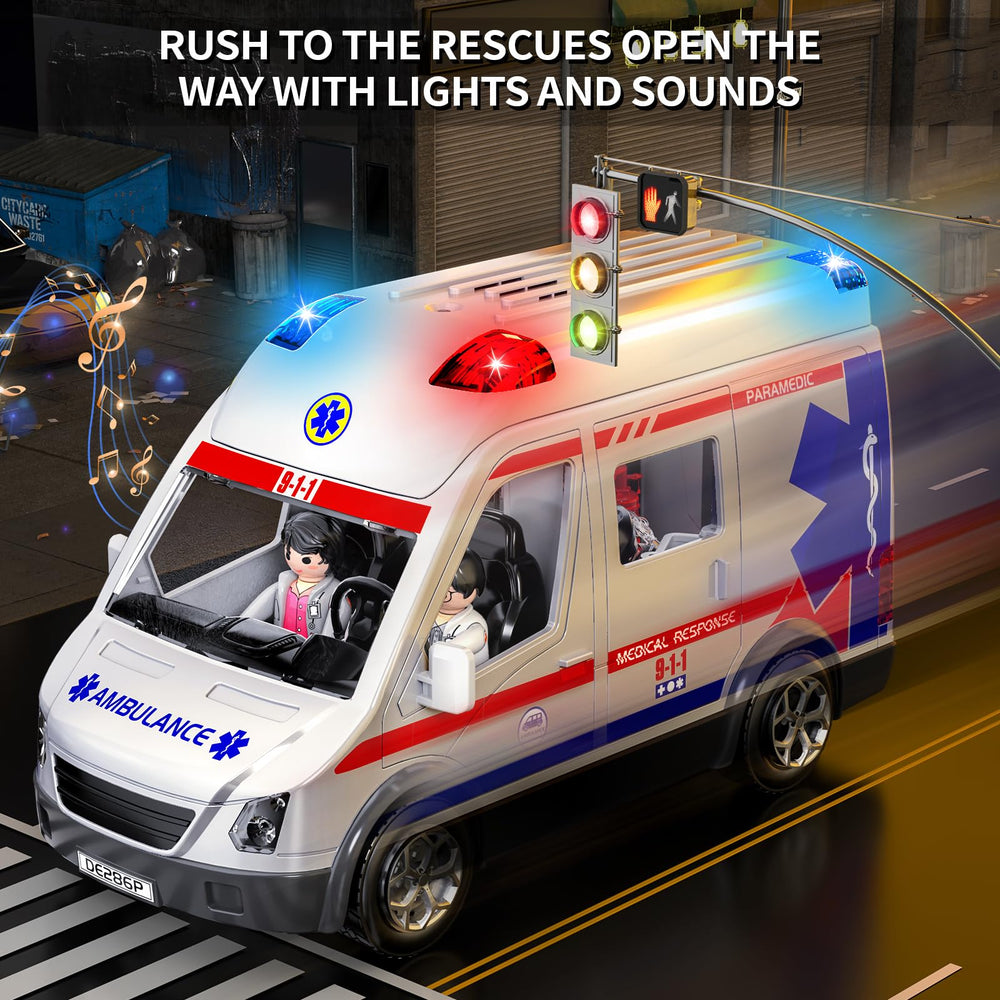YunWings ambulance toy durable ABS material for safe durability