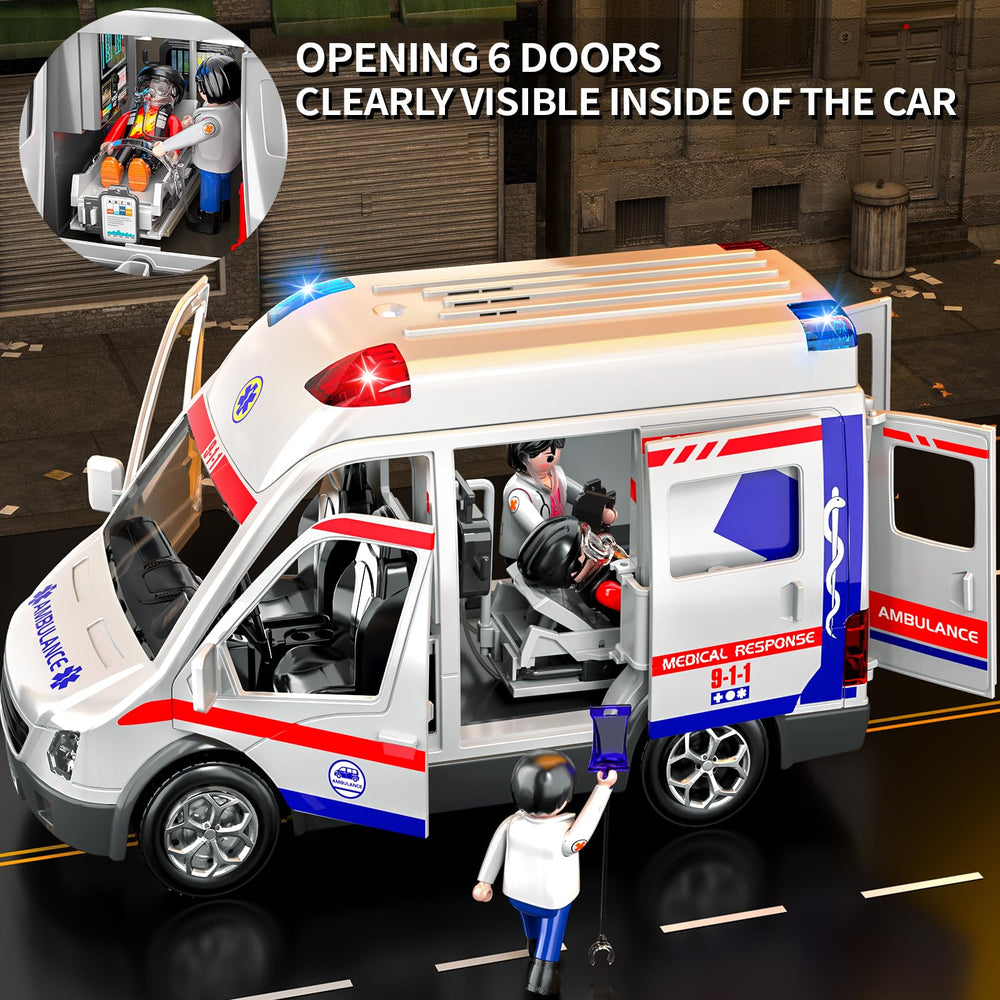 YunWings ambulance toy lights and siren enhance immersive play