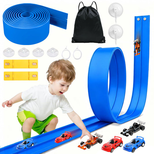 Yunzuiyue 20ft flexible race track blue for endless imaginative play.