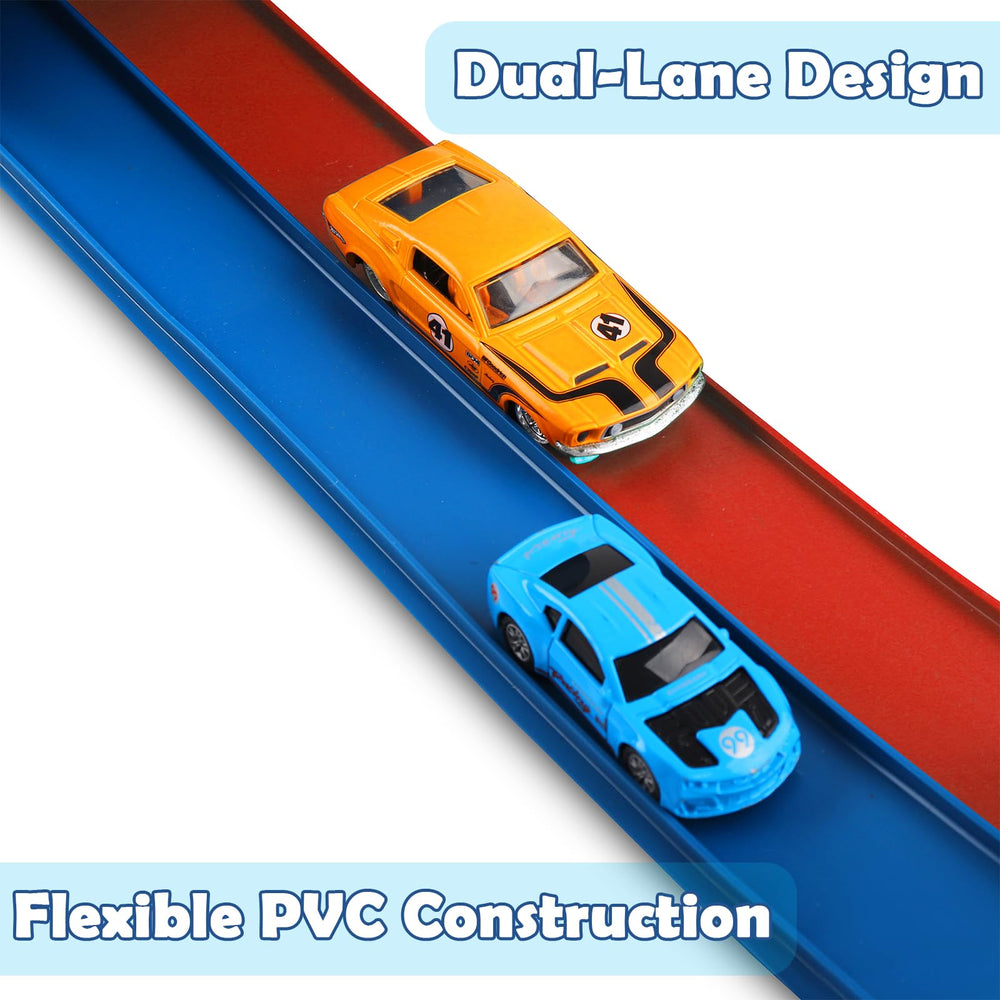 YUOIOYU Flex Tracks cling firmly with suction cups for window or wall racing