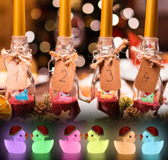 Yuronam glow duck garden decor enhances micro landscapes at dusk.