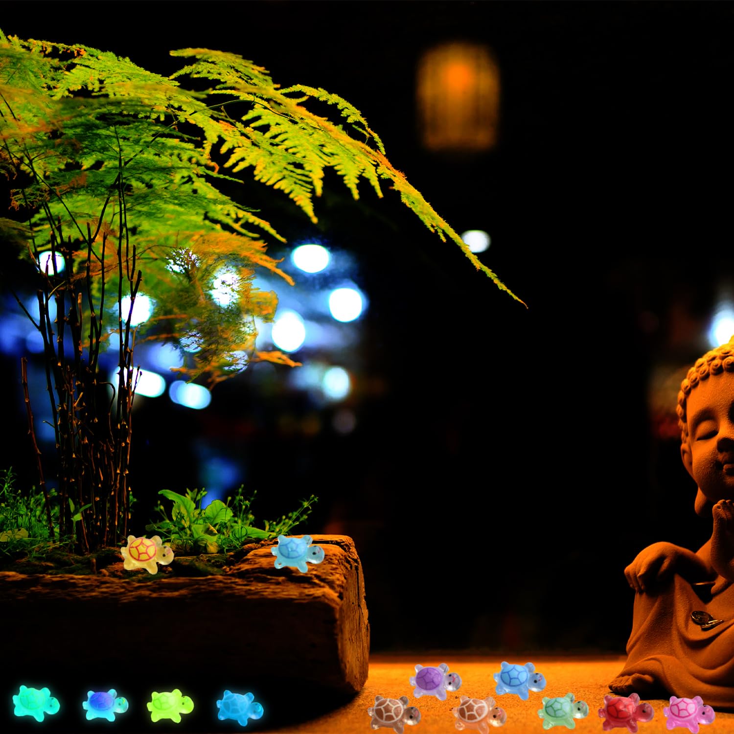 Yuronam luminous turtles resin-detail close-up; craft-friendly texture.