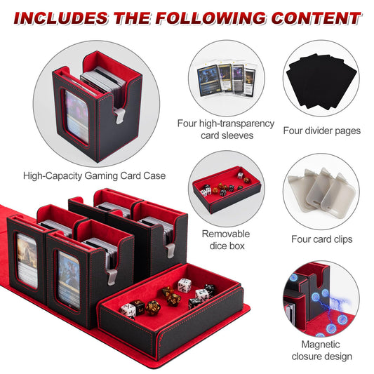 Inside Yuunaie box with dice tray for on-the-go gaming.