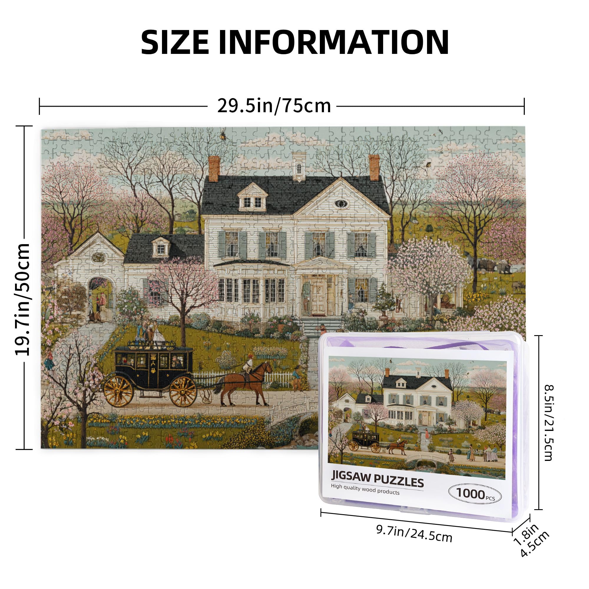 Yuwvewv frame-ready puzzle displayed on wall or shelf.