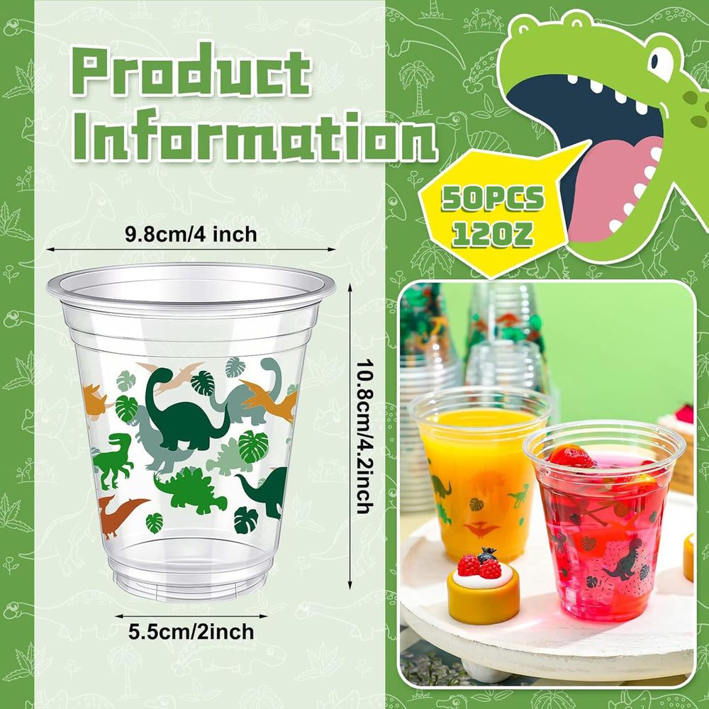 Yuxung bright dinosaur design cups perfect for visually engaging kid celebrations.