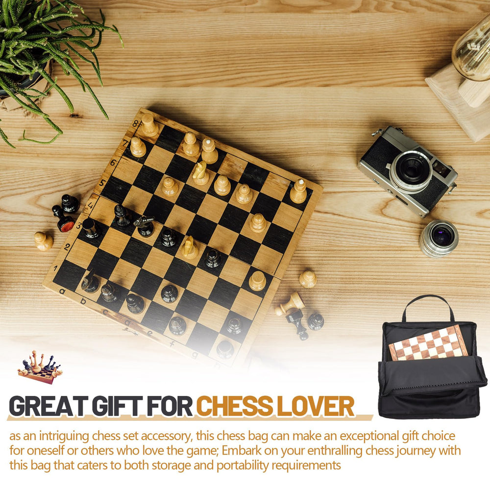 Yuxung chess bag offers shoulder and hand carry for easy transport.