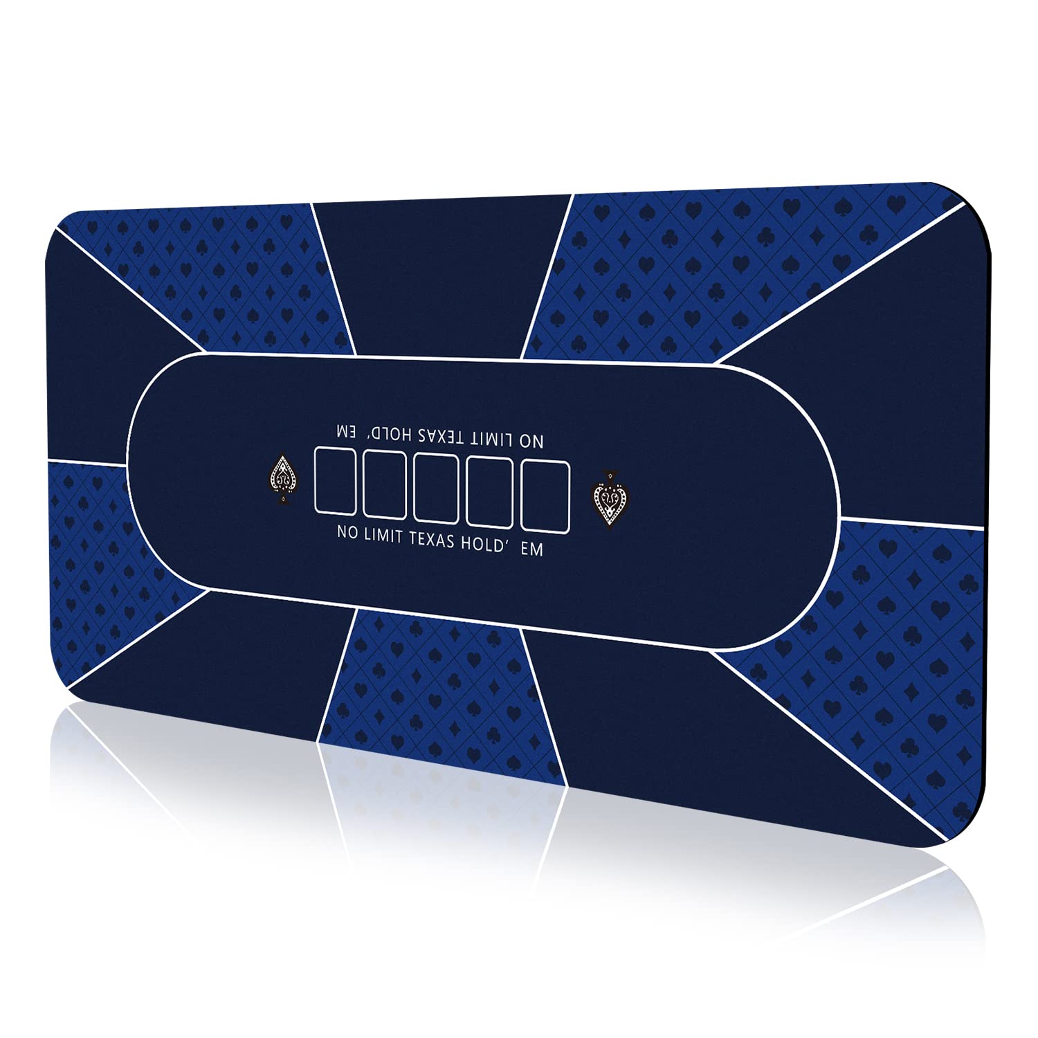 YUZPKRSI poker mat 70x35 blue with smooth surface for cards