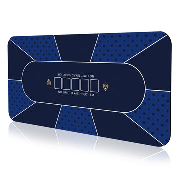 YUZPKRSI poker mat 70x35 blue with smooth surface for cards