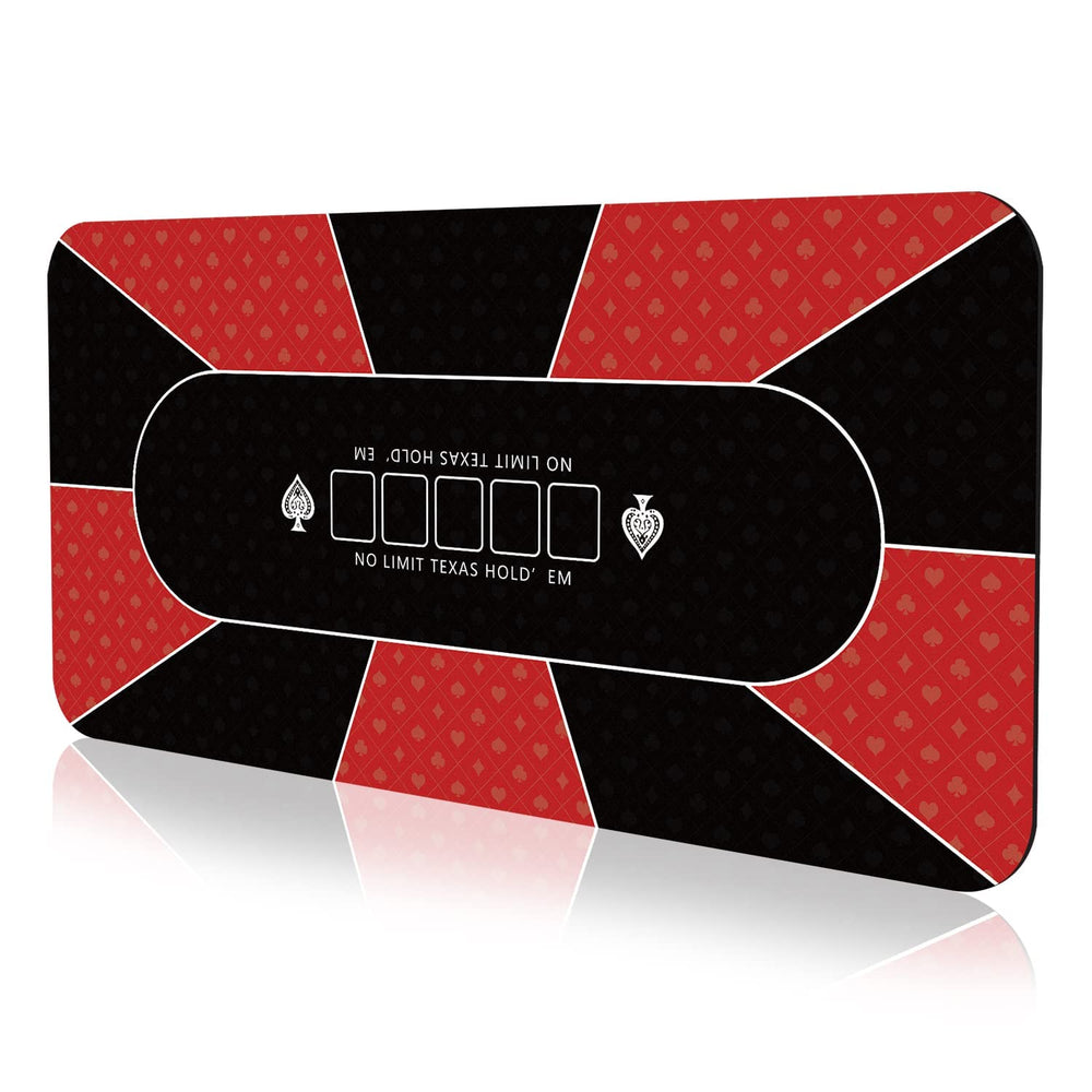 YUZPKRSI poker mat folded for easy storage and travel portability.