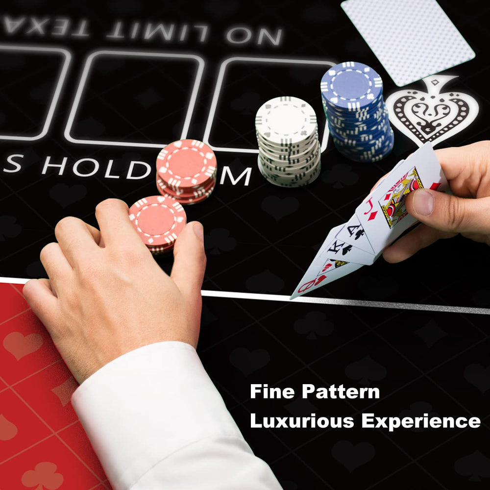 YUZPKRSI poker mat ultra-smooth surface supports sliding cards smoothly.