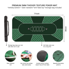 YUZPKRSI poker mat non-slip base keeps table steady during crucial hands