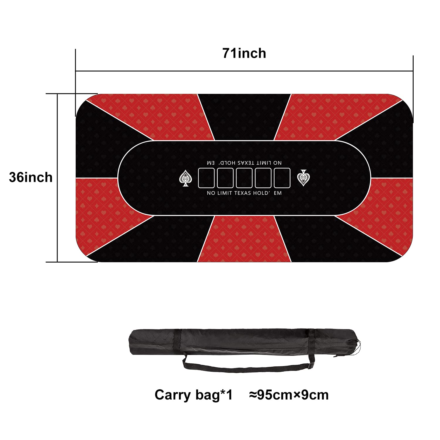 YUZPKRSI poker mat protects tabletops from scratches and spills.