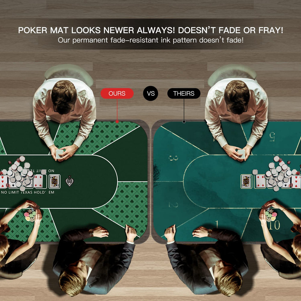 YUZPKRSI poker mat ultra-smooth surface reduces friction during games