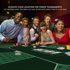 YUZPKRSI poker mat with ultra-smooth surface for seamless play.