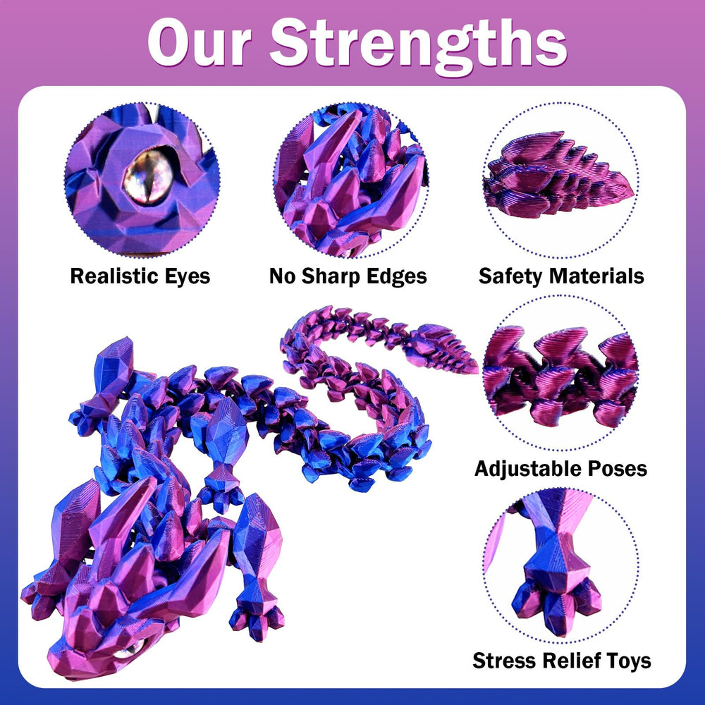 YVBBHE Laser Purple dragon horns emphasize smooth, safe design for kids and collectors.