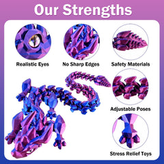 YVBBHE Laser Purple dragon horns emphasize smooth, safe design for kids and collectors.