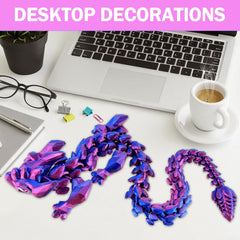 YVBBHE Laser Purple dragon legs support stable, posed action on any surface.