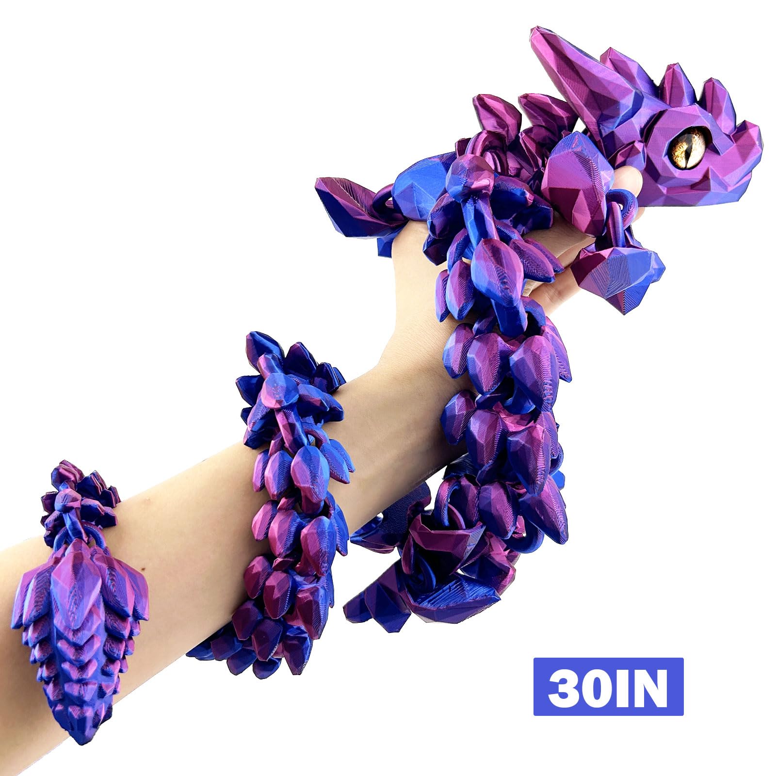 YVBBHE Laser Purple dragon scales convey texture and color in a vivid 3D form.