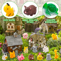 Ywevyezc 42-piece mini resin animals variety 03, durable and safe for display.