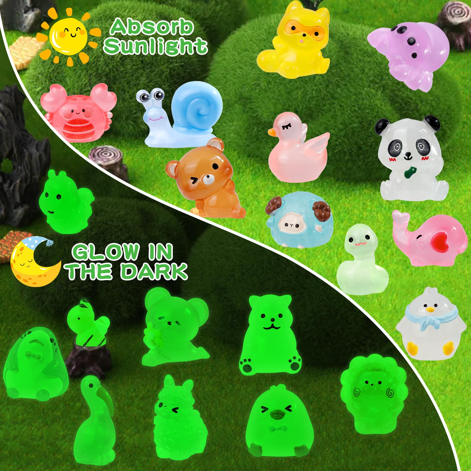 Ywevyezc alpaca figure – gentle glow for fairy gardens