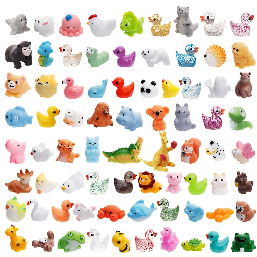 Ywevyezc mini resin animals for fairy gardens and dollhouses, vibrant and durable.