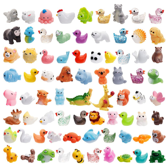 Ywevyezc mini resin animals for fairy gardens and dollhouses, vibrant and durable.