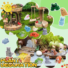 Ywevyezc durable resin figures suitable for indoor and sheltered outdoor displays.