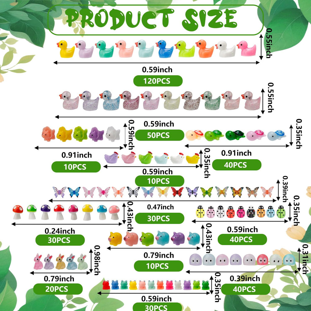 Ywevyezc resin figures brighten fairy gardens with diverse animal designs.
