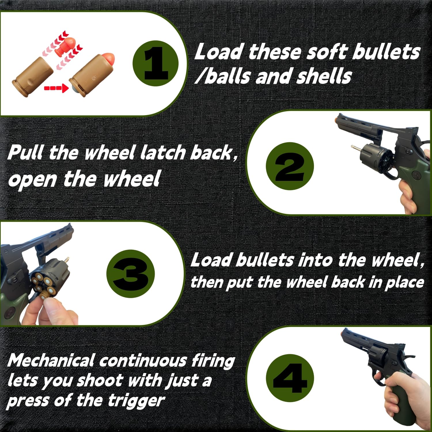 YWISJME foam bullet in action ready for safe play.