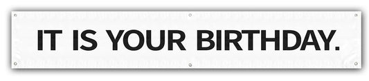 YWQIPABA It Is Your Birthday banner with Office theme, 6ft long, ready for décor.