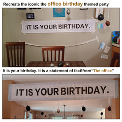 YWQIPABA Office theme banner front view ideal for office parties.