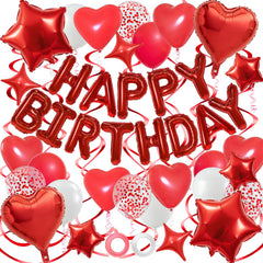 YWWSNSE red birthday banner 16 inch enhances party aesthetics for photos.