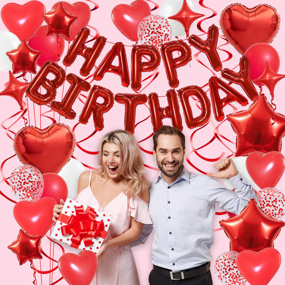YWWSNSE red hanging swirls 6-pack decorate walls for photo-worthy moments.