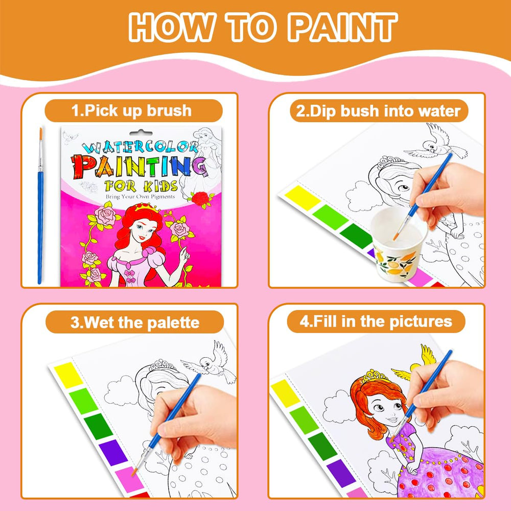 YXOTJHS watercolor book Scene 3 — thick paper prevents bleed-through during art