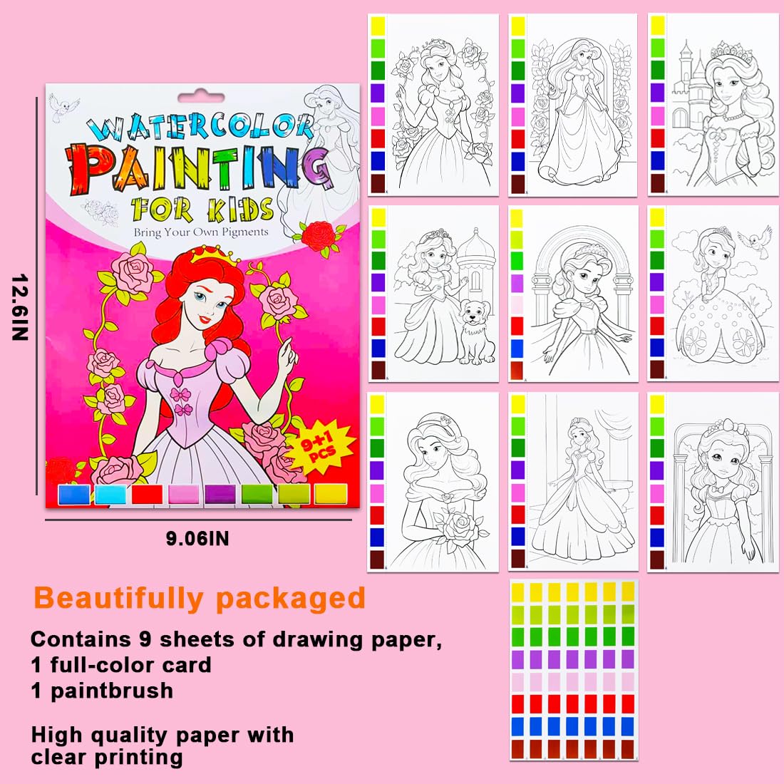 YXOTJHS watercolor book Scene 7 — travel-friendly and mess-free on the go