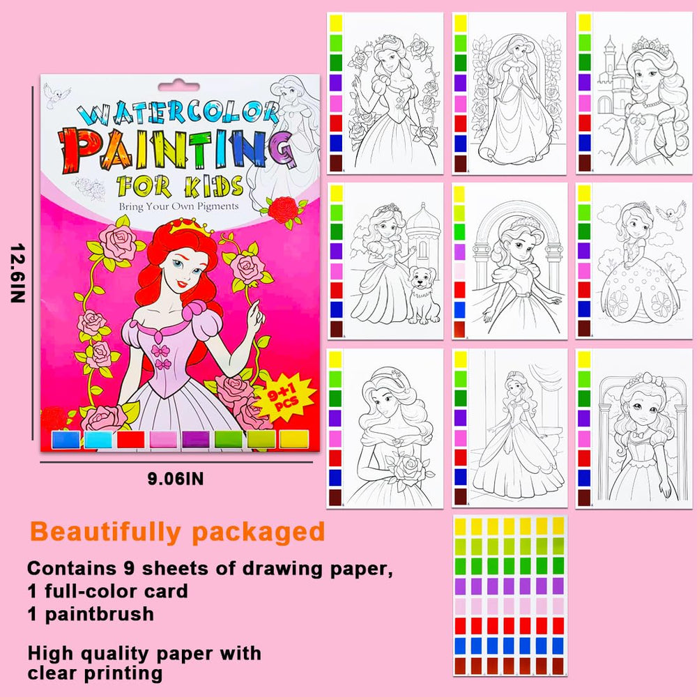YXOTJHS watercolor book Scene 7 — travel-friendly and mess-free on the go