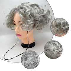 Yxtwaeh wig cap holds hair neatly for a secure grandma hairstyle