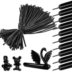 YXYL 260 black long balloons for versatile animal twisting and party decor.