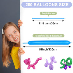 YXYL premium latex balloons with extra stretch for easy twisting.