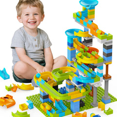 YY LANDTOYS 3in1 marble run assembly for versatile construction play.